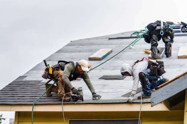Professional Gutter Installation technician working in Shelbyville, TN